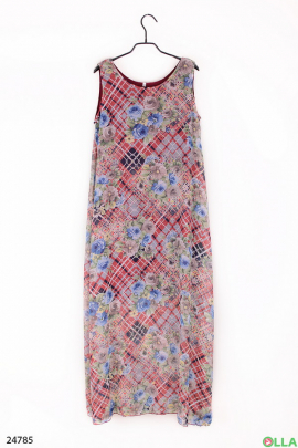 Women's dress with a bright print