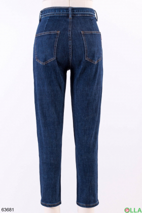Жіночі сині джинси з поясом