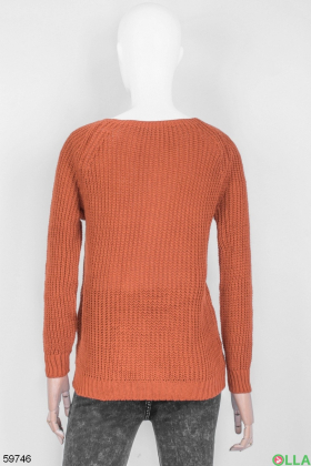 Женский терракотовый свитер