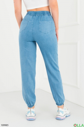 Жіночі блакитні брюки-джогери