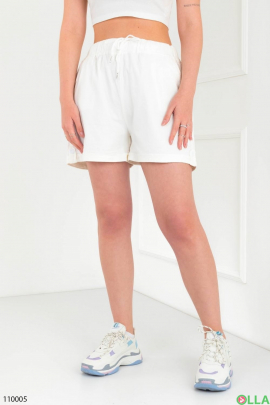 Women's white  batal shorts
