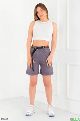 Women's purple batal shorts