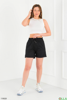 Women's black batal shorts