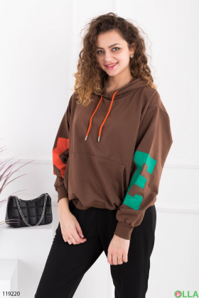 Women's brown hoodie
