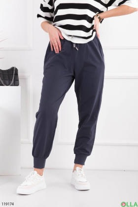 Жіночі темно-сірі спортивні брюки-джогери