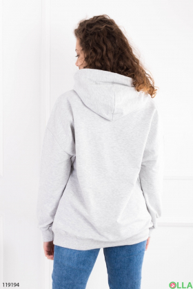 Women's light gray oversized hoodie