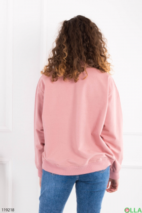 Women's pink oversized sweatshirt