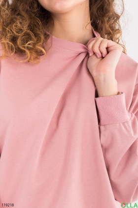 Women's pink oversized sweatshirt