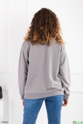 Women's gray oversized sweatshirt