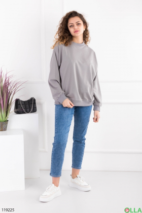 Women's gray oversized sweatshirt