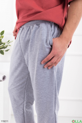Men's light gray sweatpants