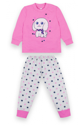 Детская розовая теплая пижама для девочки PGD-20-6 на рост (12458) Розовый