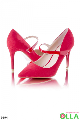 Женские красные туфли-лодочки