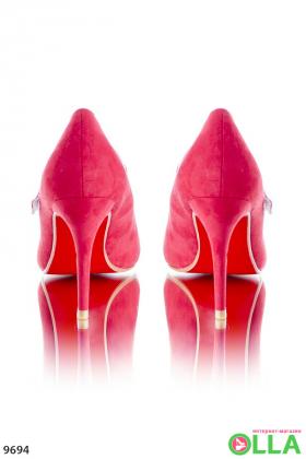 Жіночі червоні туфлі-човники