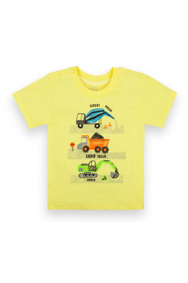 Детская футболка для мальчика FT-21-4-1 *Диноленд* Желтый