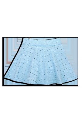 Детская юбка-шорты *Тутти-Фрутти* , Голубой 