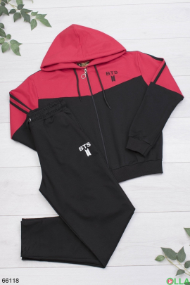 Women's two-tone tracksuit with a hood