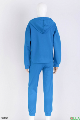 Women's blue tracksuit with a hood