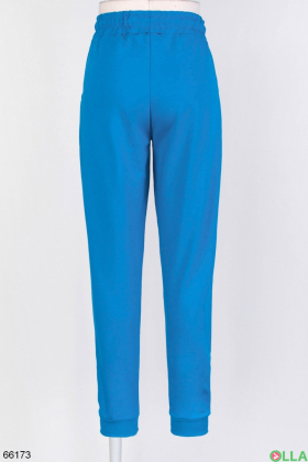 Женские спортивные брюки голубого цвета