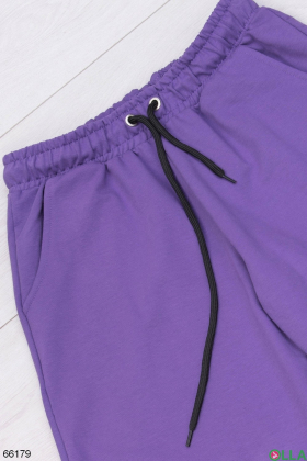 Женские спортивные брюки фиолетового цвета