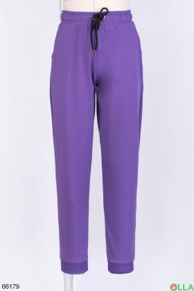 Женские спортивные брюки фиолетового цвета