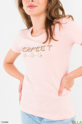 Женская светло-розовая футболка