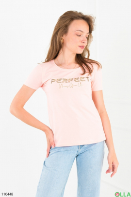 Женская светло-розовая футболка