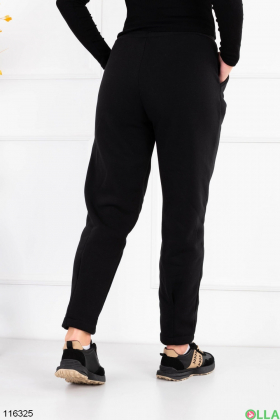 Women's black fleece sweatpants