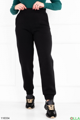 Women's black fleece sweatpants