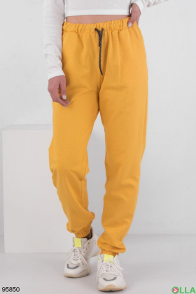 Женские желтые спортивные брюки