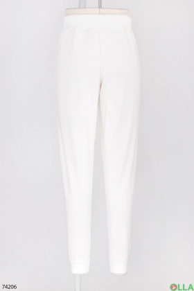 Жіночі спортивні білі брюки