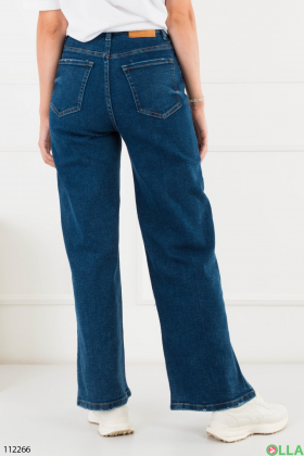 Жіночі сині джинси-палаццо