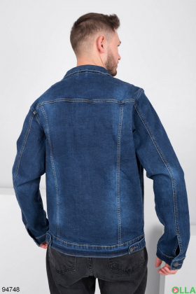 Чоловіча джинсова синя куртка