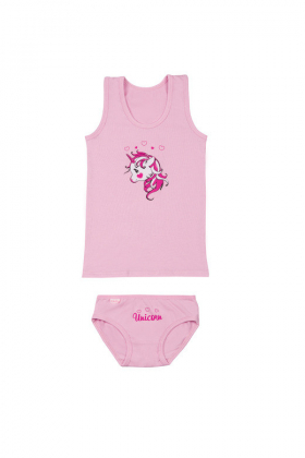 Детский комплект белья для девочки KTD-22-2 на рост (13252) Розовый