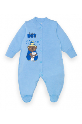 Комбинезон детский для мальчика KB-22-2-21 Bear на рост (13303) Голубой