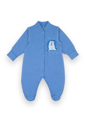 Комбинезон детский хлопковый для мальчика на кнопках KB-21-22-2 Топ-топ на рост (12975) Синий