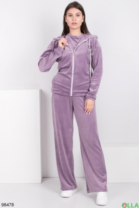 Жіночий фіолетовий спортивний костюм-трійка