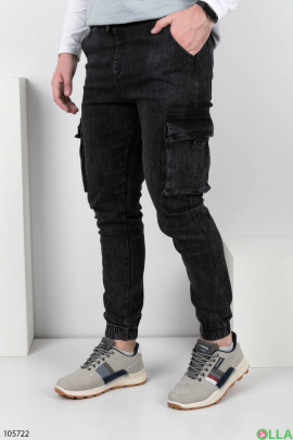 Мужские темно-серые джинсы