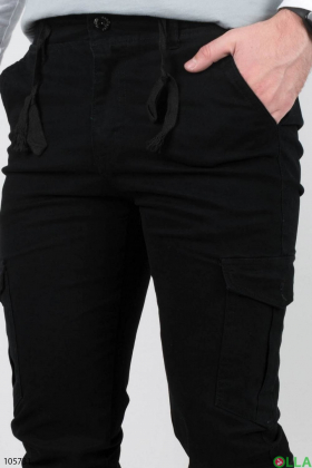Men's black batal trousers