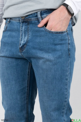 Мужские синие джинсы батал