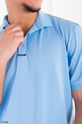 Men's light blue polo shirt