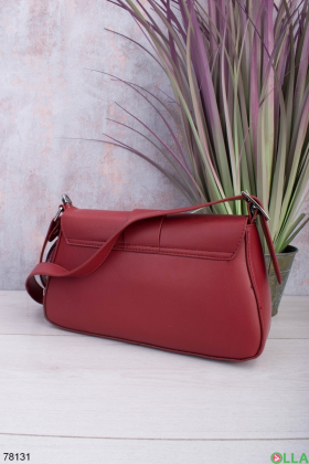Жіноча червона сумка з еко-шкіри