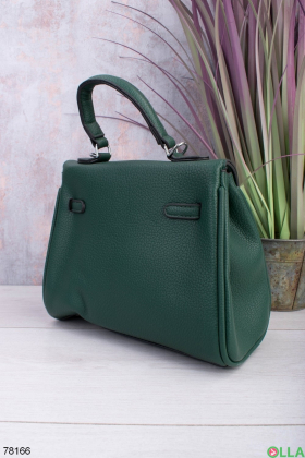 Женская зеленая сумка из эко-кожи