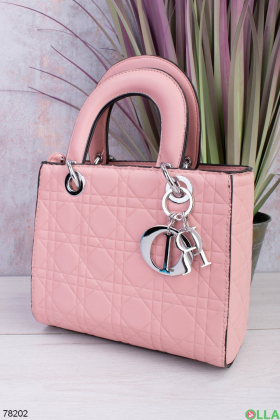 Жіноча рожева сумка з еко-шкіри