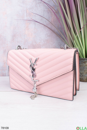 Жіноча рожева сумка з еко-шкіри