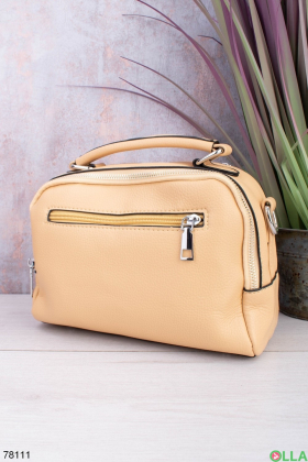 Женская желтая сумка из эко-кожи