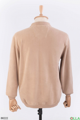 Чоловічий світло-бежевий светр з кишенею