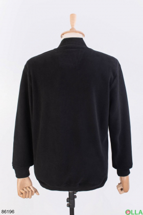 Чоловічий чорний светр на блискавці