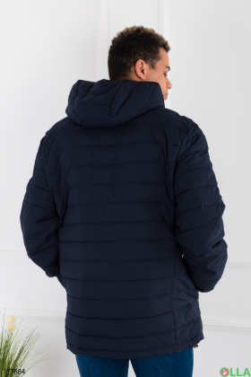 Men's blue batal jacket with hood