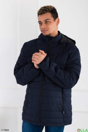 Men's blue batal jacket with hood